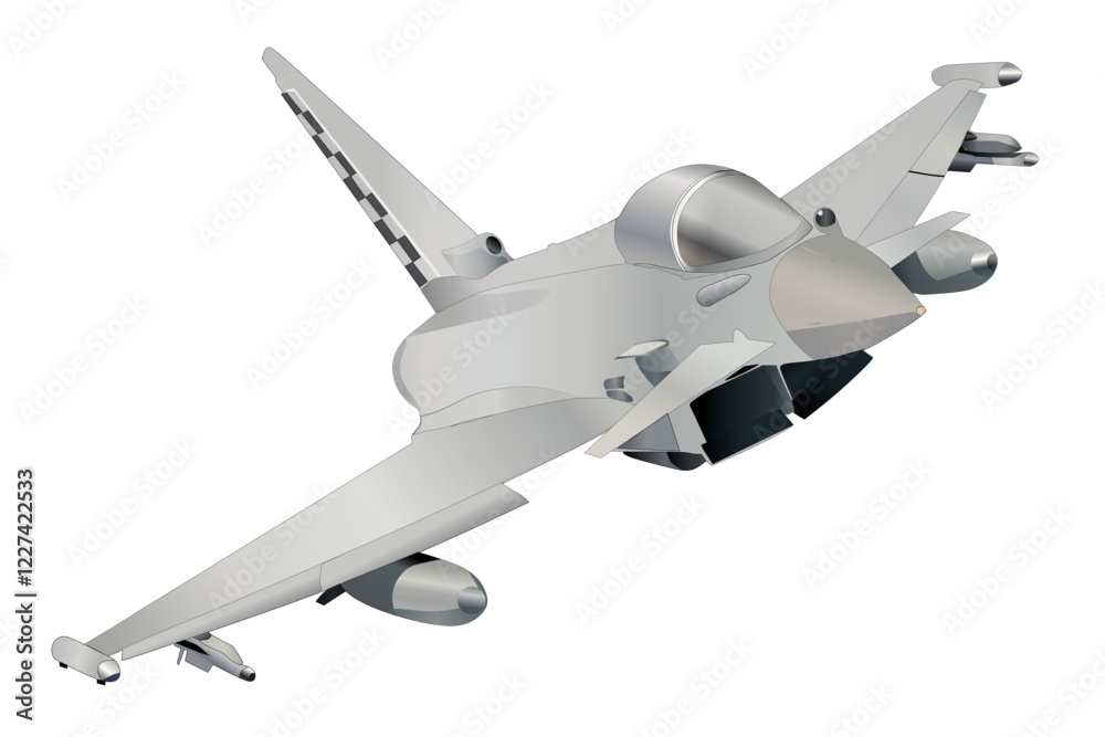 Modern military jet fighter , eurofighter typhoon Modern military jet fighter , eurofighter typhoon