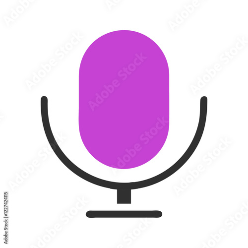 A simple pink and black Microphone icon design