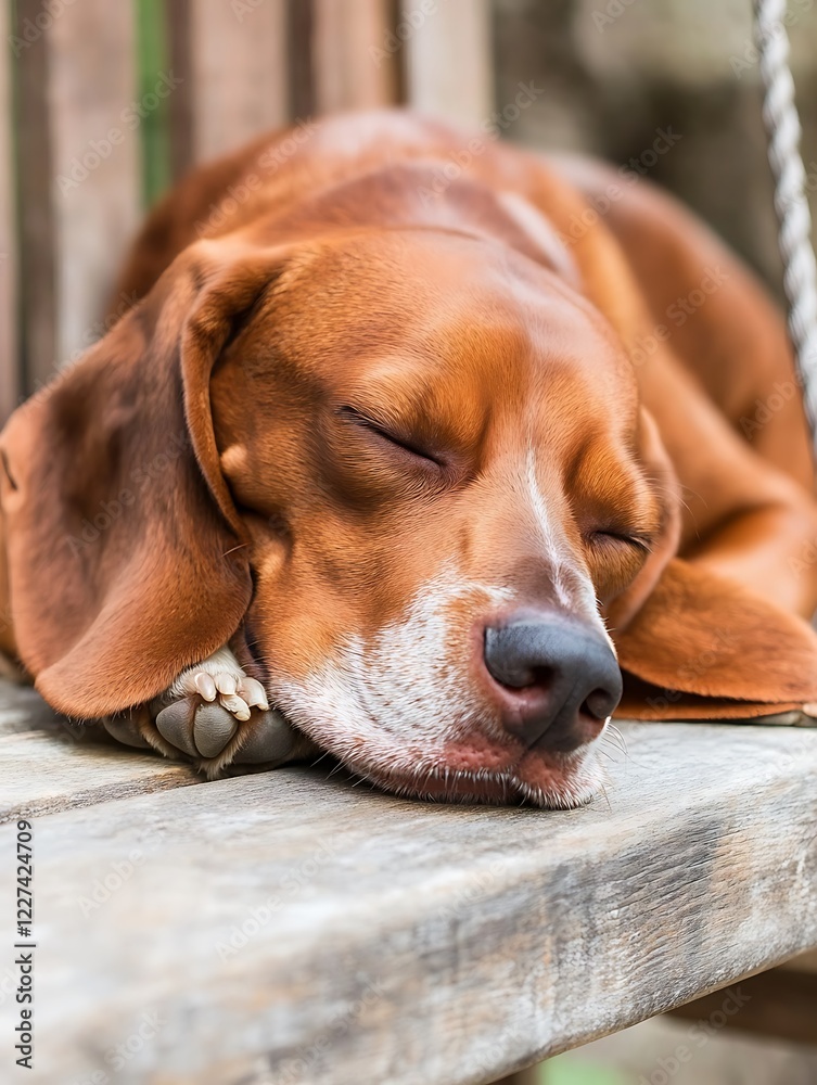 Beagle sleeping porch swing summer garden Beagle sleeping porch swing summer garden
