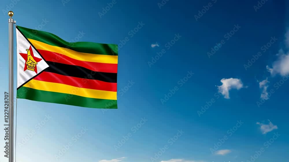 nationla flag of Zimbabwe