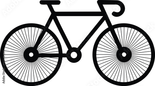 bicycle silhouette, illustration of cycle, logo, silhouette, icon of cycle