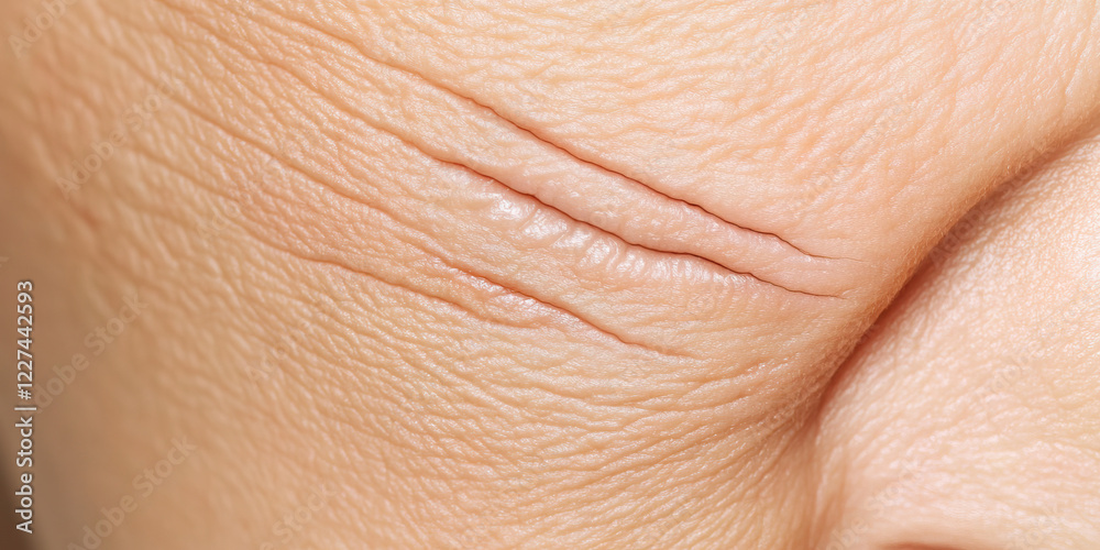 Close-up of Human Skin Showing Wrinkles and Creases Close-up of Human Skin Showing Wrinkles and Creases