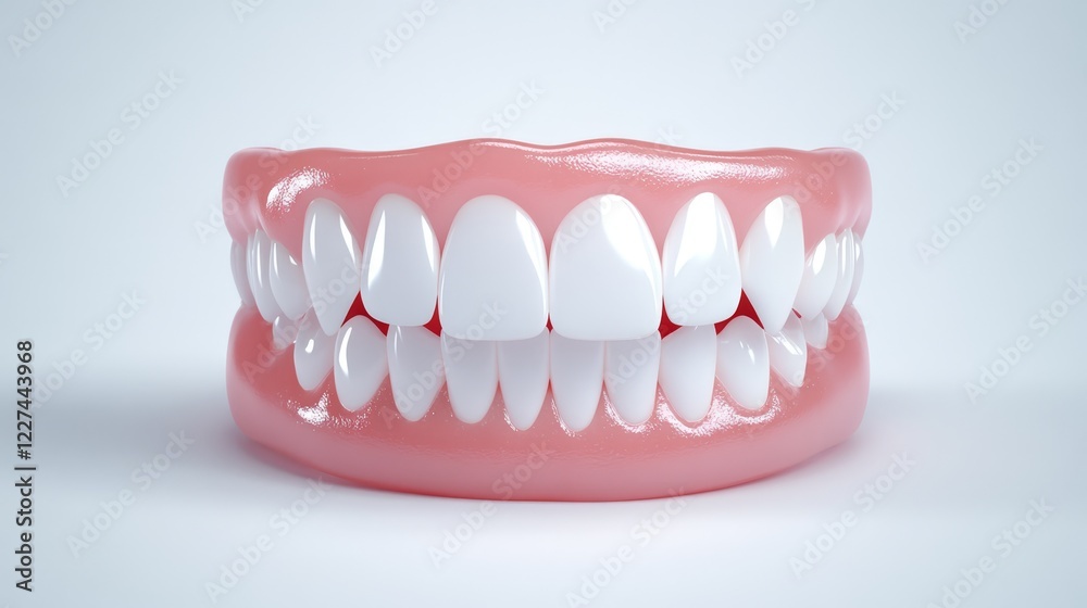Obraz premium Closeup of healthy tooth detailed view for dental hygiene and oral health education