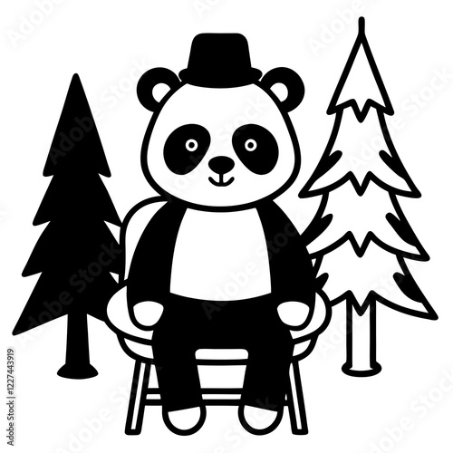 bear cub with a hat