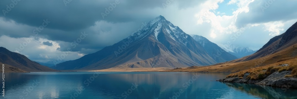 Storm clouds part over Patricia Lake and Pyramid Mountain, natural, landscape, clouds Storm clouds part over Patricia Lake and Pyramid Mountain, natural, landscape, clouds
