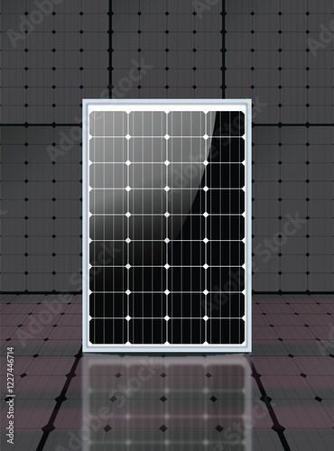 Reflective Solar Panel in Grid-Patterned Room for Advanced Photovoltaic Renewable Energy Solutions
