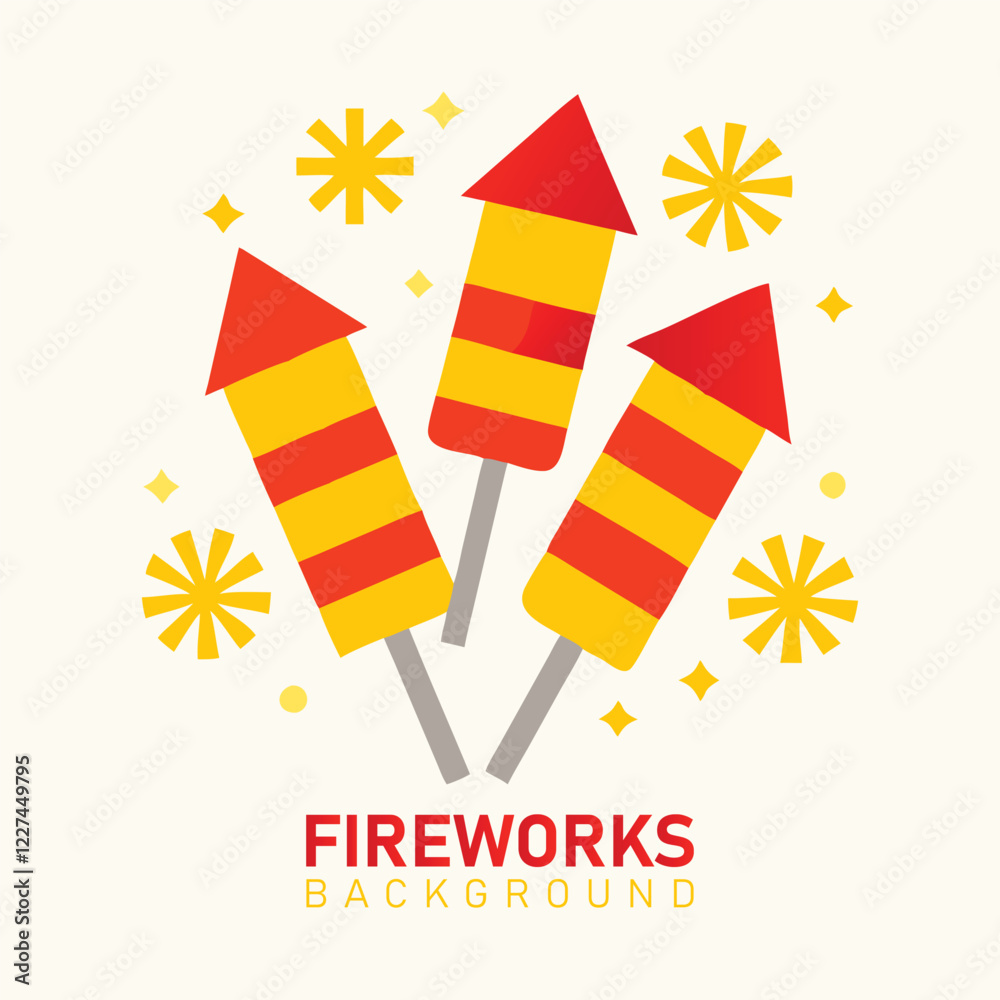 Fototapeta premium Fireworks Celebration Background