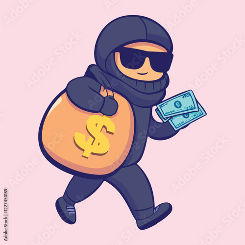 Bella Ciao Money Heist vector illustration