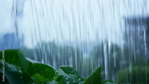 Experience the soothing and reflective nature of rain with 