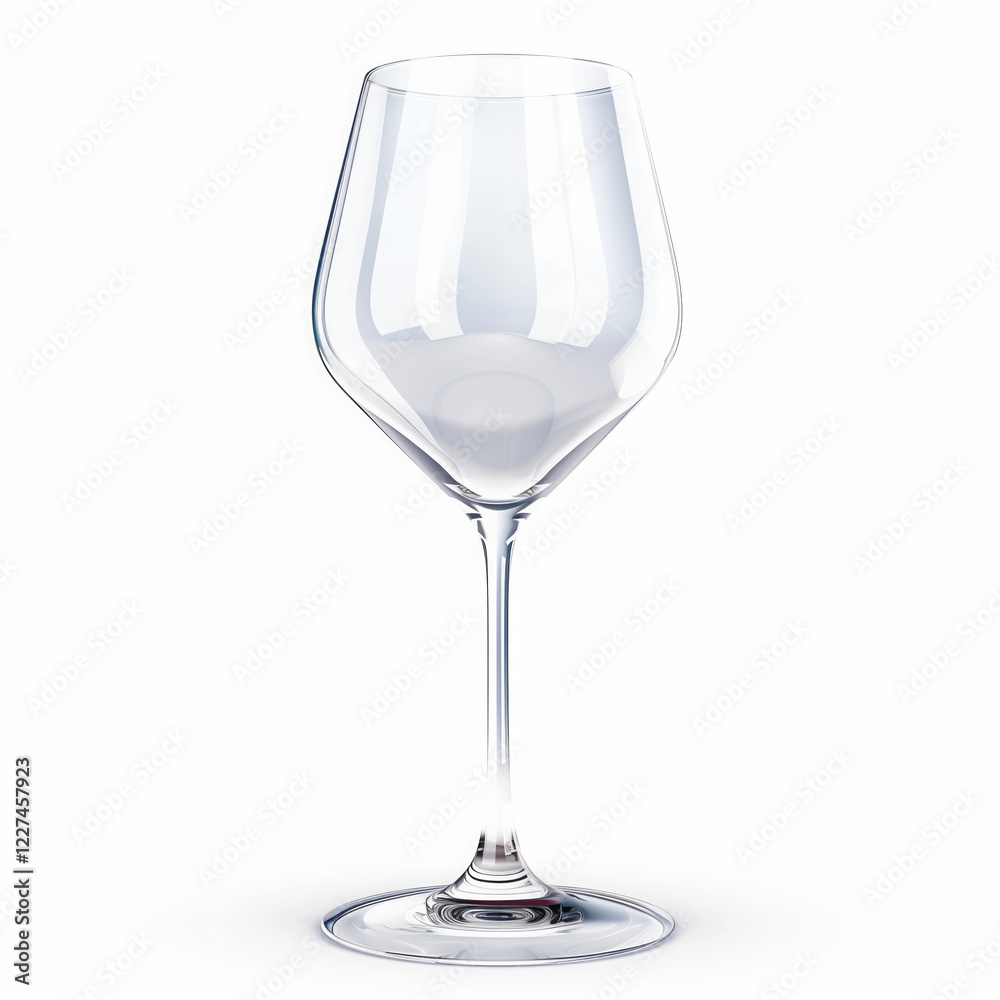 Glossy 3D Wine Glass Design Glossy 3D Wine Glass Design