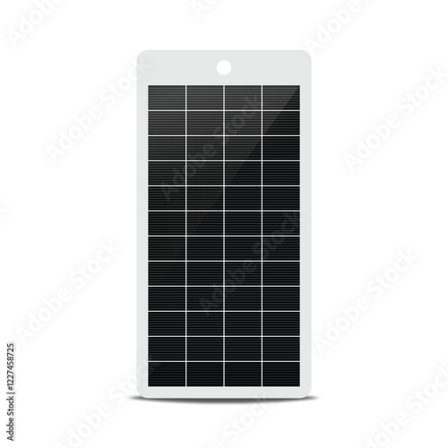 A portable white solar panel displayed against a clean white background, emphasizing its sleek design and functionality.