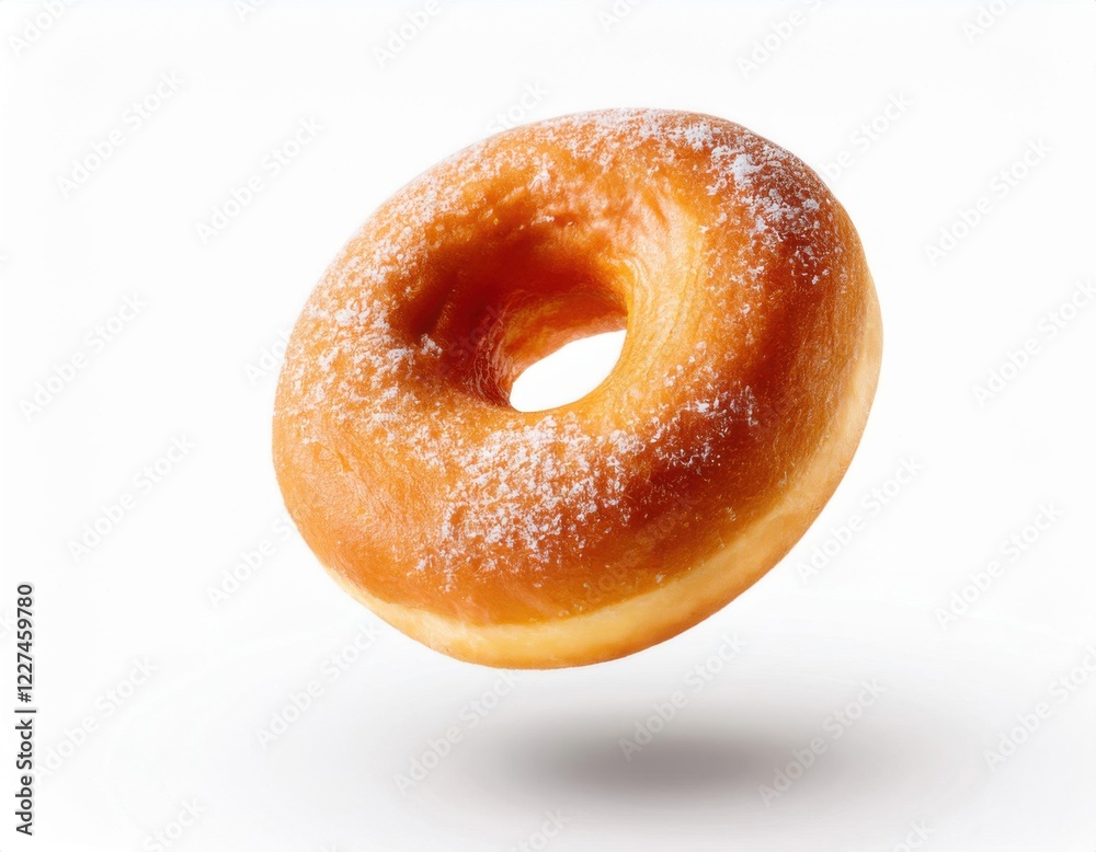 donut floating in the air isolated on transparent background. cut out donut floating in the air isolated on transparent background. cut out