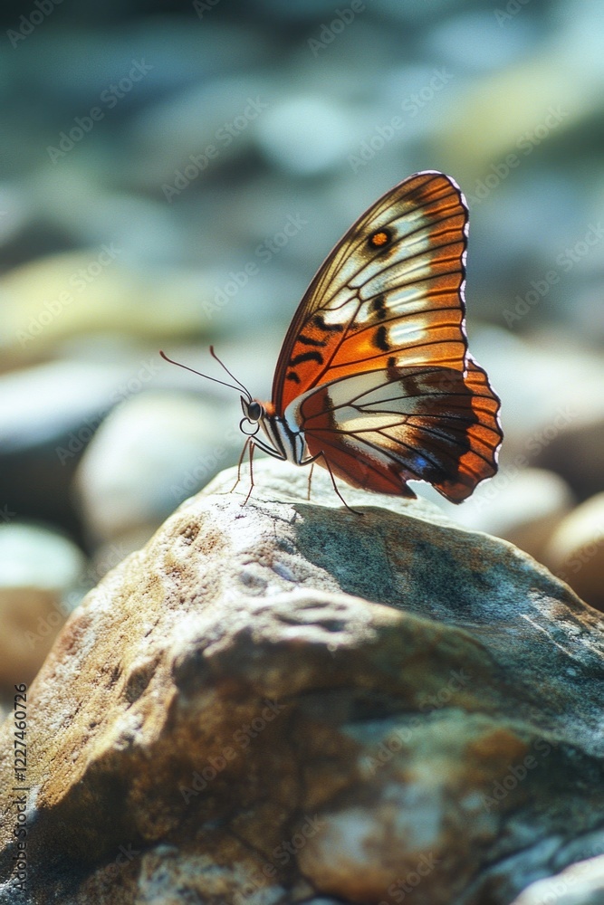 Obraz premium Butterfly on Rock