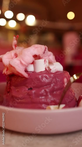 Wallpaper Mural Japanese cakes. Served in a cafe. Close-up Torontodigital.ca