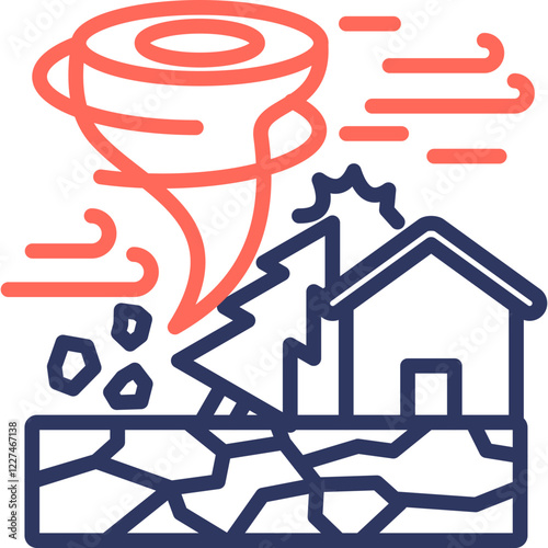 Typhoon line color icon
