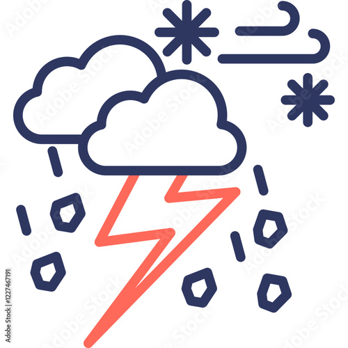 Ice Storm line color icon