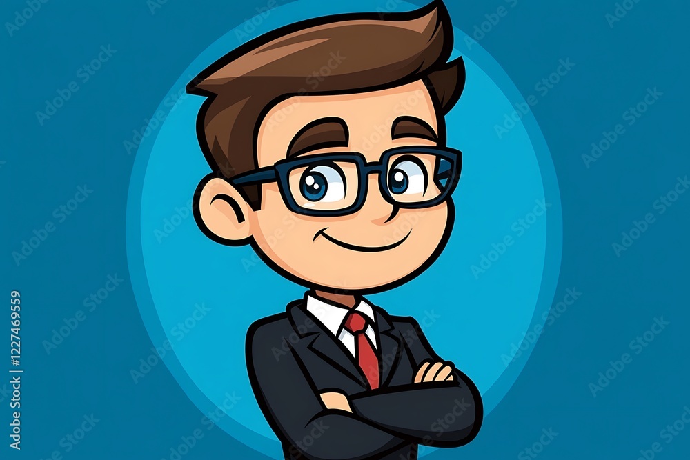 Confident Young Businessman with Glasses2 Confident Young Businessman with Glasses2