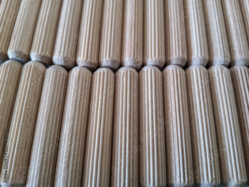 Wood dowel pins are cylindrical pieces of wood that are used to join two pieces of wood together. They are a common tool in carpentry and woodworking, and are often used in furniture.