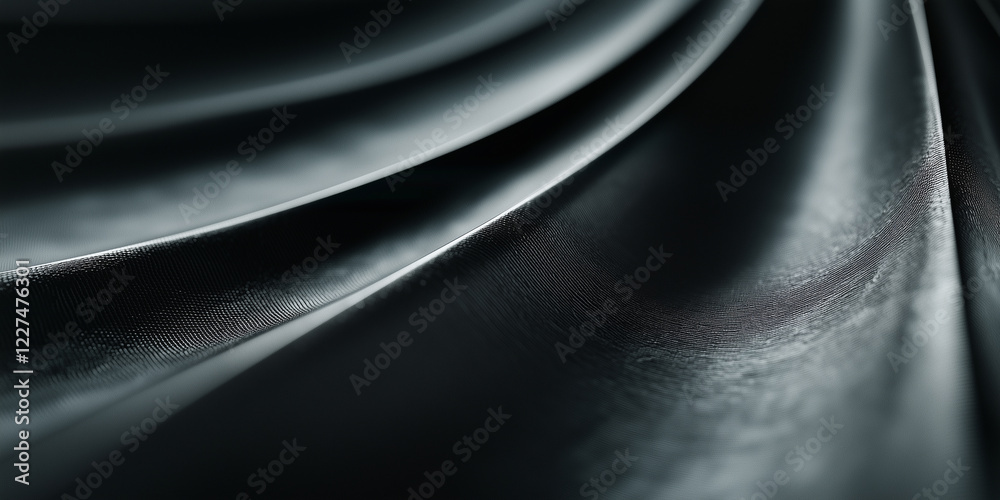 Fototapeta premium Close up of smooth, curved metallic surfaces with sleek and modern texture