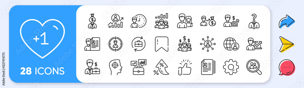 Human Resources, head hunting line icons. Interest rate, AI generate, Inflation icons. Business networking contract, Job Interview and Head Hunting contract icons. Vector Human Resources, head hunting line icons. Interest rate, AI generate, Inflation icons. Business networking contract, Job Interview and Head Hunting contract icons. Vector