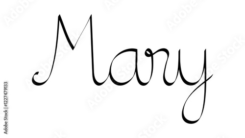 Black handwritten female name 