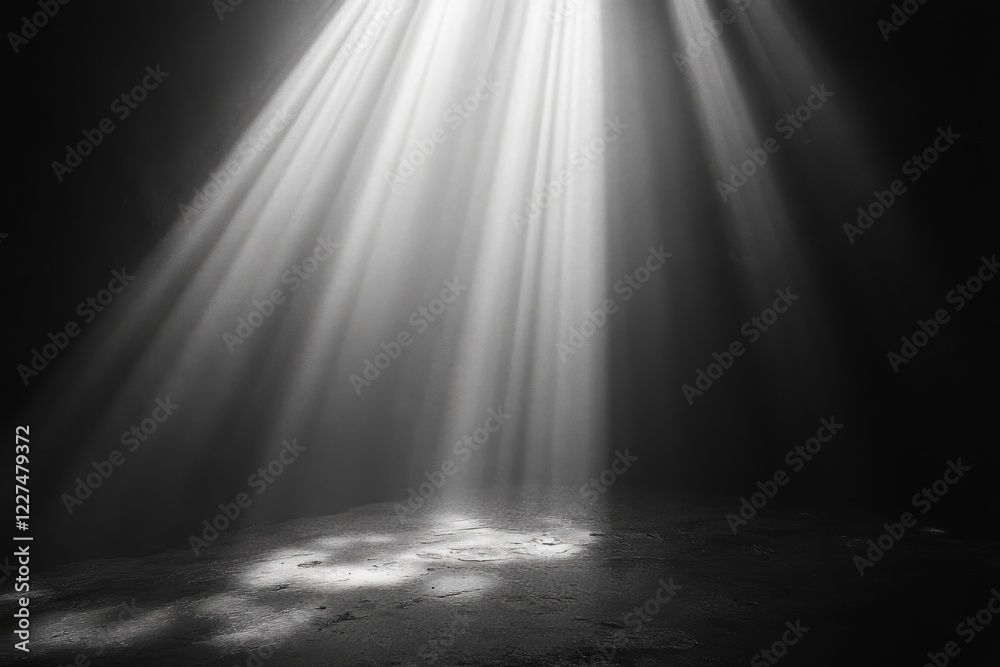 Sunrays streaming through a dark atmospheric space Sunrays streaming through a dark atmospheric space