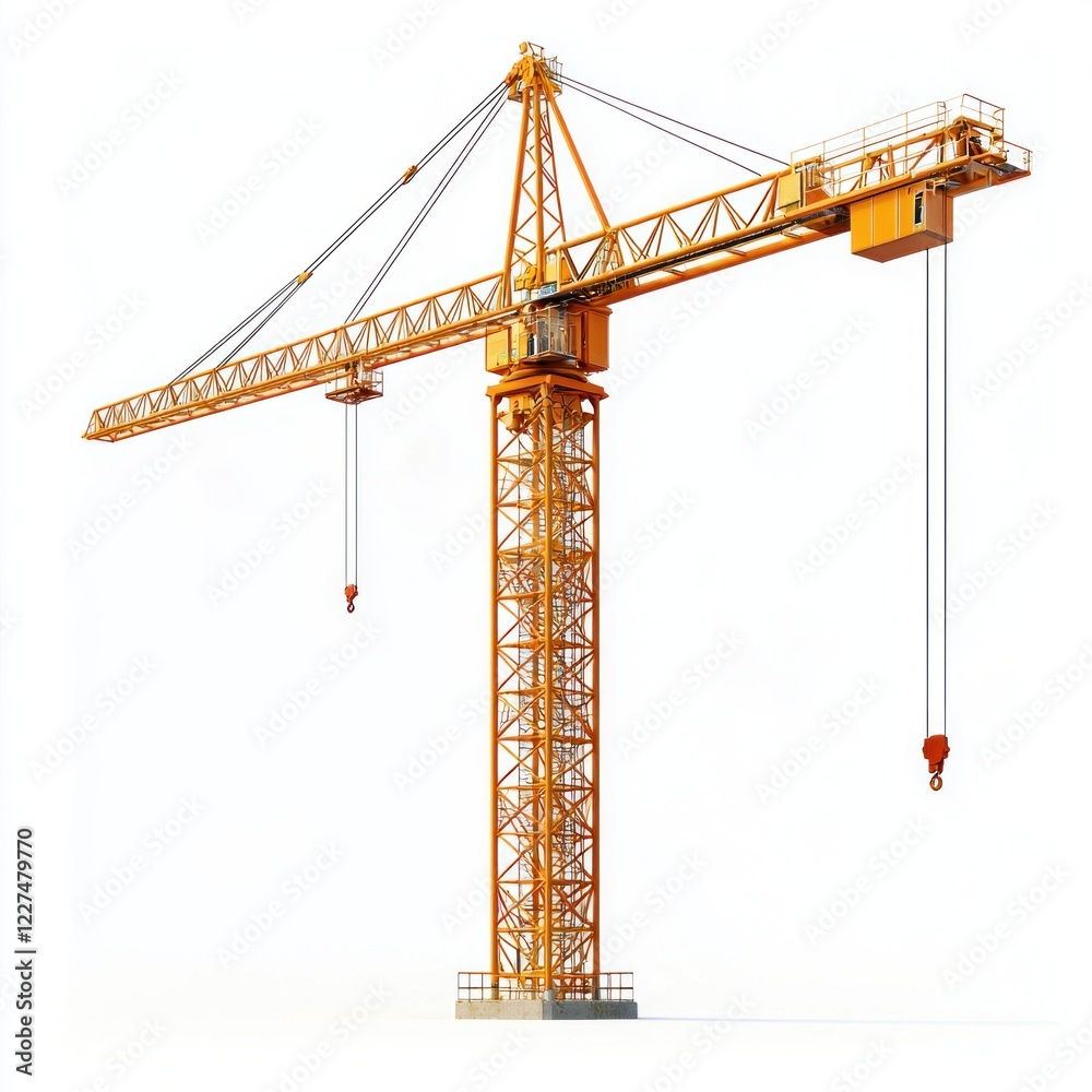 Tower Crane isolated on white background. Heavy Machinery. Construction Crane. Tall Crane Structure. Tower Crane Design Element. Construction Equipment. Tower Crane isolated for Designers. Tower Crane isolated on white background. Heavy Machinery. Construction Crane. Tall Crane Structure. Tower Crane Design Element. Construction Equipment. Tower Crane isolated for Designers.