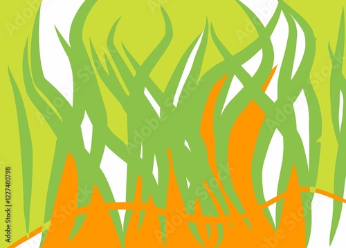 background with green grass