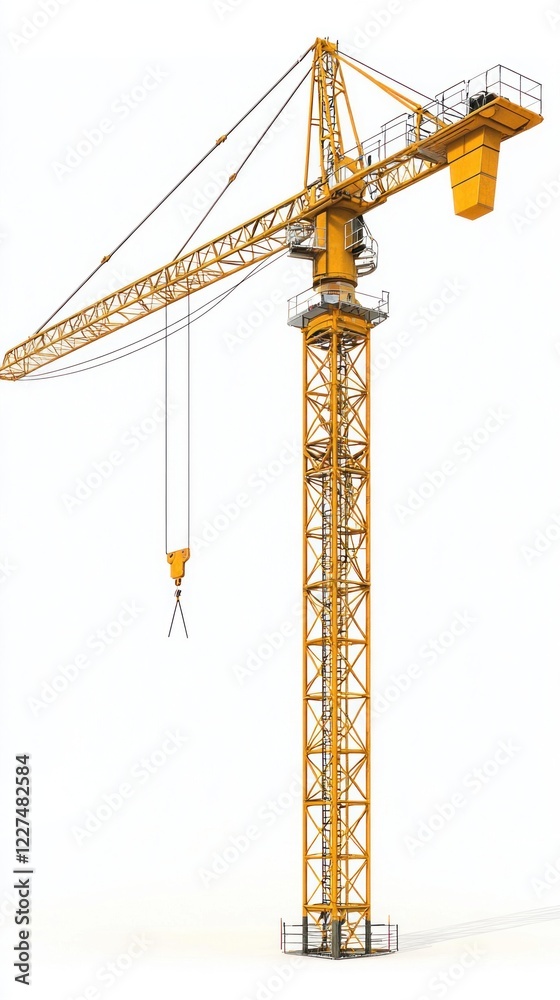 Tower Crane isolated on white background. Heavy Machinery. Construction Crane. Tall Crane Structure. Tower Crane Design Element. Construction Equipment. Tower Crane isolated for Designers. Tower Crane isolated on white background. Heavy Machinery. Construction Crane. Tall Crane Structure. Tower Crane Design Element. Construction Equipment. Tower Crane isolated for Designers.