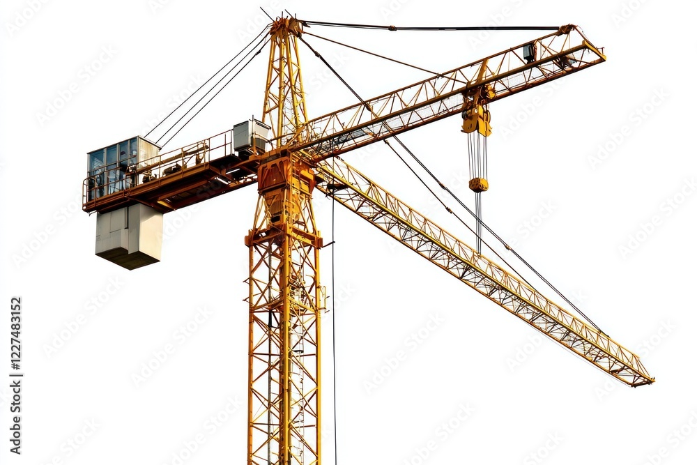 Tower Crane isolated on white background. Heavy Machinery. Construction Crane. Tall Crane Structure. Tower Crane Design Element. Construction Equipment. Tower Crane isolated for Designers. Tower Crane isolated on white background. Heavy Machinery. Construction Crane. Tall Crane Structure. Tower Crane Design Element. Construction Equipment. Tower Crane isolated for Designers.
