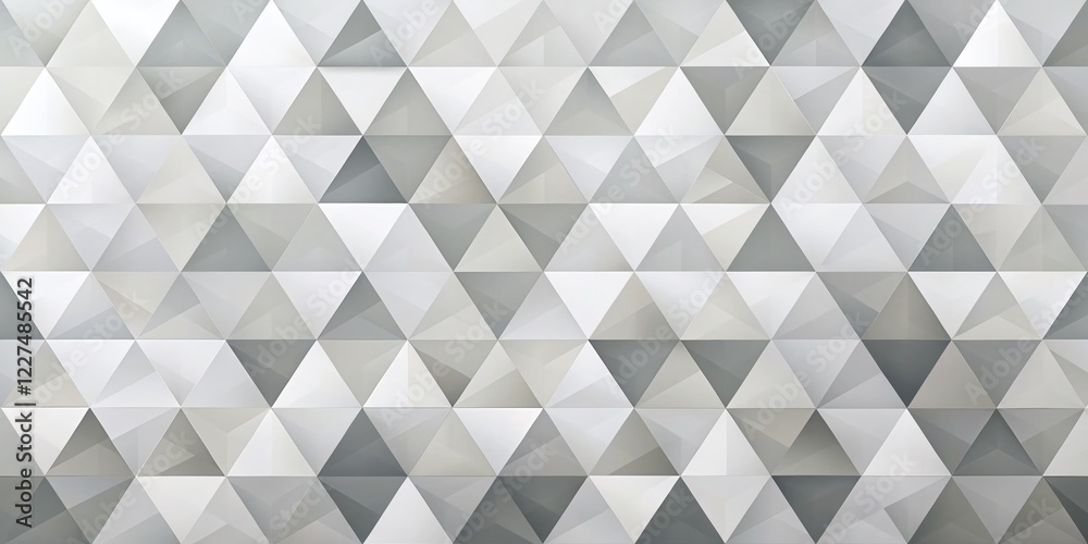 Abstract Geometric Triangle Pattern: White Gray Background - Stock Photo Abstract Geometric Triangle Pattern: White Gray Background - Stock Photo