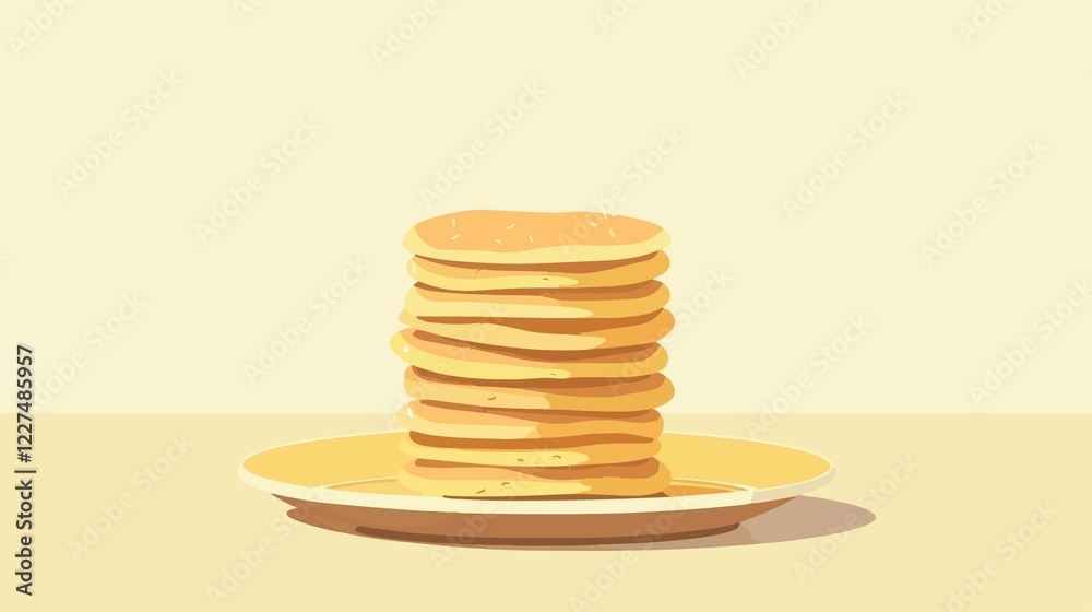 Delicious Homemade Donut Stack on Yellow Plate Delicious Homemade Donut Stack on Yellow Plate