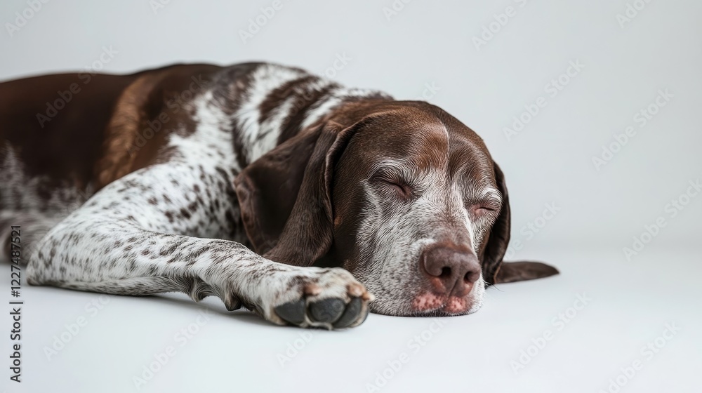 Resting Dog with Spotty Coat in Quiet Environment Resting Dog with Spotty Coat in Quiet Environment