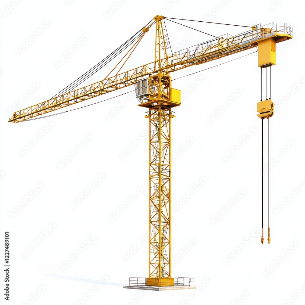 Tower Crane isolated on white background. Heavy Machinery. Construction Crane. Tall Crane Structure. Tower Crane Design Element. Construction Equipment. Tower Crane isolated for Designers. Tower Crane isolated on white background. Heavy Machinery. Construction Crane. Tall Crane Structure. Tower Crane Design Element. Construction Equipment. Tower Crane isolated for Designers.