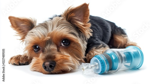 Yorkshire Terrier with Medical Equipment for Pets