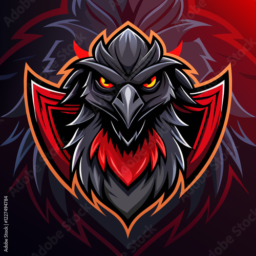 Fierce esports logo featuring a demonic raven with glowing eyes and sharp colors