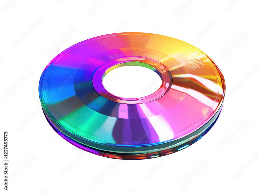 Isolated Colorful Iridescent Disk Isolated Colorful Iridescent Disk