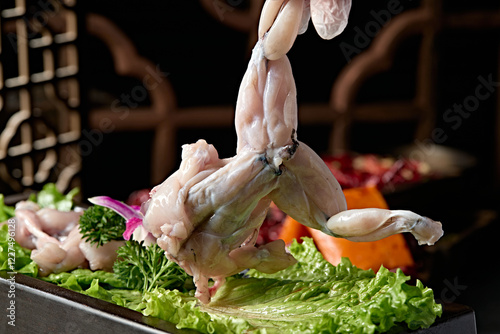 Fotografie Sichuan and Chongqing hot pot fresh bullfrog