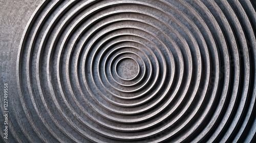 A top-down HD view of concentric circle patterns lined delicately