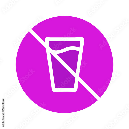 No drinks symbol on a white background vector sign