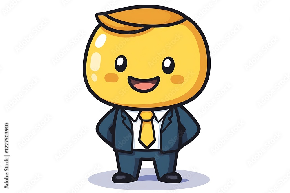 Happy Boy Executive Illustration Happy Boy Executive Illustration