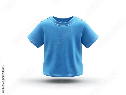 Light blue blank t-shirt mockup, product design, digital rendering photo