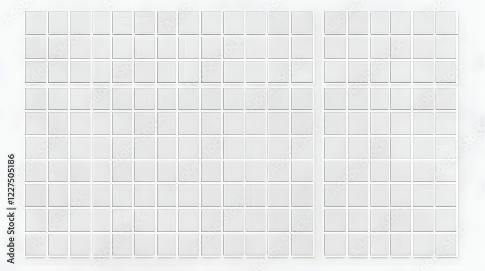 Minimalist abstract background featuring a clean and smooth white ceramic mosaic tile wall texture with subtle geometric patterns suitable for kitchen bathroom or living room interior design Minimalist abstract background featuring a clean and smooth white ceramic mosaic tile wall texture with subtle geometric patterns suitable for kitchen bathroom or living room interior design
