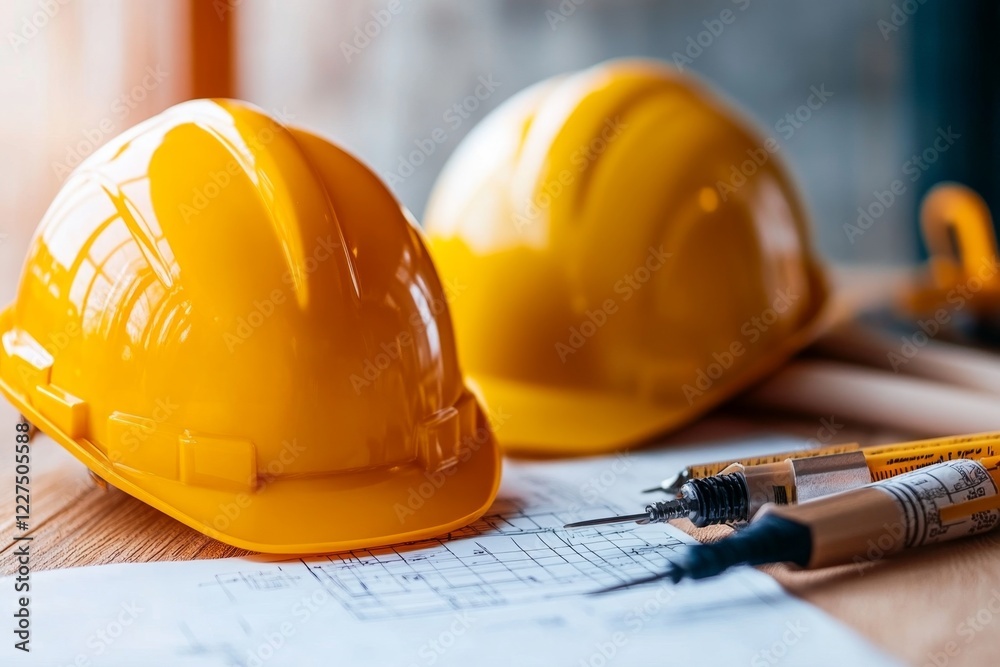 A group of architects discussing building designs, with blueprints on the table and a checklist of safety criteria pinned to a nearby board A group of architects discussing building designs, with blueprints on the table and a checklist of safety criteria pinned to a nearby board