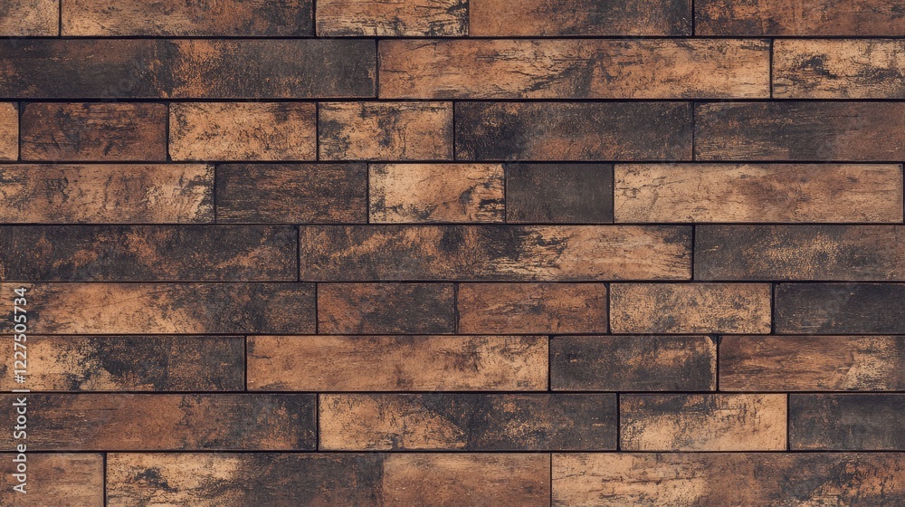 Obraz premium A grunge-style brick wall texture, featuring a classic pattern with a rustic and industrial aesthetic
