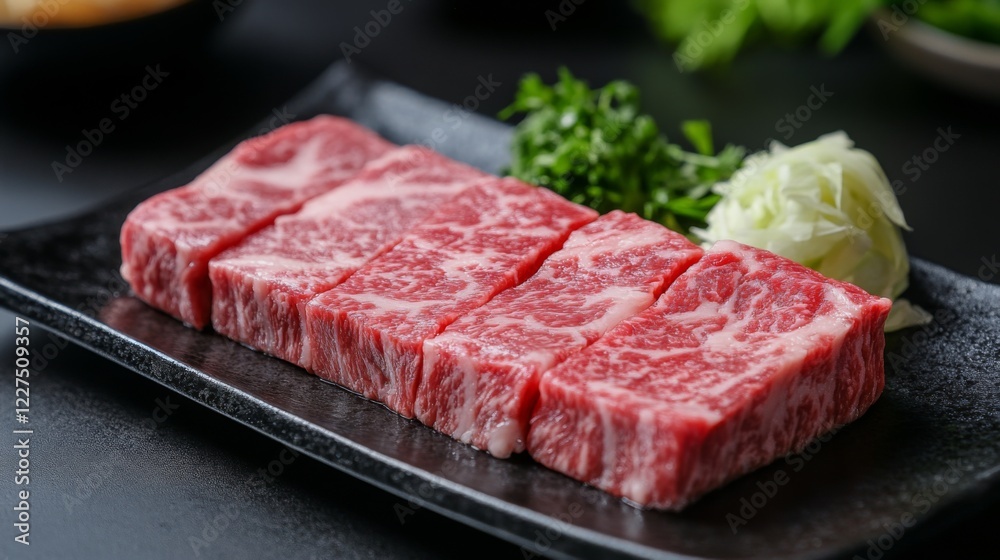 Sumptuous Raw Wagyu Beef Cubes Ready for Grilling Sumptuous Raw Wagyu Beef Cubes Ready for Grilling