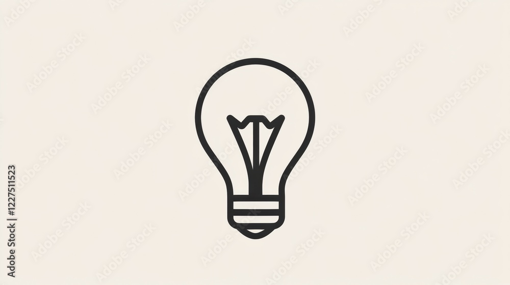 Light bulb graphic design representing energy and illumination concepts in a minimalistic style for creative projects. Generative AI Light bulb graphic design representing energy and illumination concepts in a minimalistic style for creative projects. Generative AI