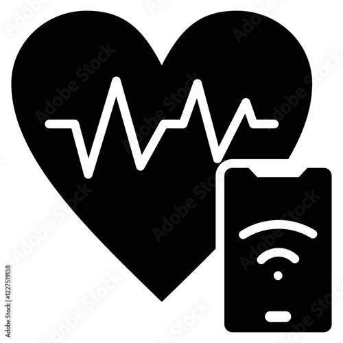 Remote Health Glyph Icon