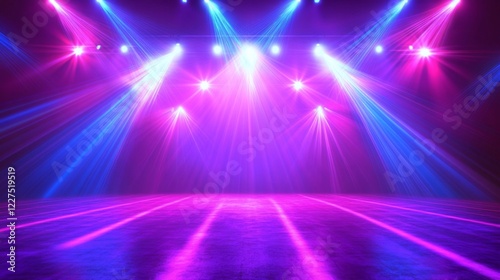 Vibrant Stage Lighting Design for a Night Event
