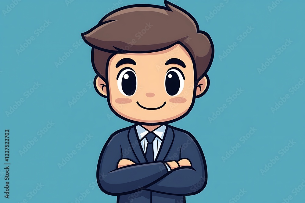Happy Kid Businessman Vector Avatar Design Happy Kid Businessman Vector Avatar Design